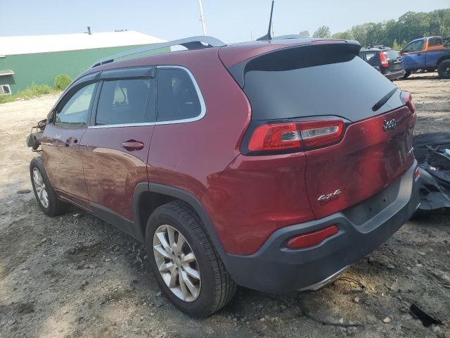 1C4PJMDS9GW121714 - 2016 JEEP CHEROKEE LIMITED RED photo 2