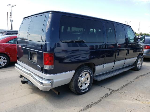 1FMRE11L54HA28449 - 2004 FORD ECONOLINE E150 WAGON BLUE photo 3