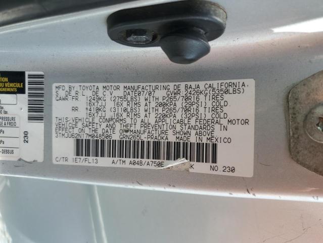 3TMJU62N17M048506 - 2007 TOYOTA TACOMA DOUBLE CAB PRERUNNER GRAY photo 12