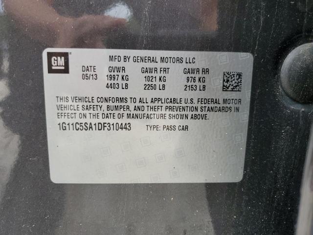 1G11C5SA1DF310443 - 2013 CHEVROLET MALIBU 1LT GRAY photo 13