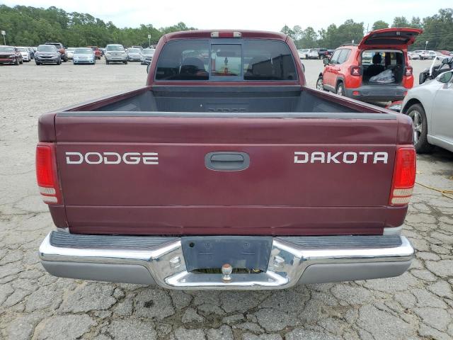 1B7GL22X4YS528054 - 2000 DODGE DAKOTA BURGUNDY photo 6