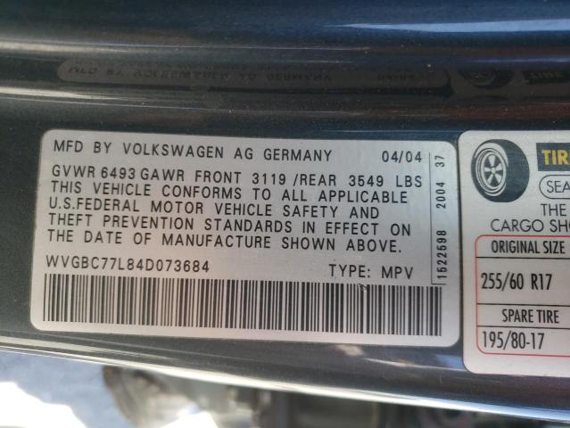 WVGBC77L84D073684 - 2004 VOLKSWAGEN TOUAREG 3.2 GRAY photo 13