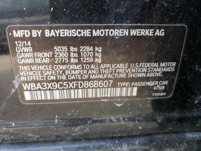 WBA3X9C5XFD868607 - 2015 BMW 335 XIGT BLACK photo 13