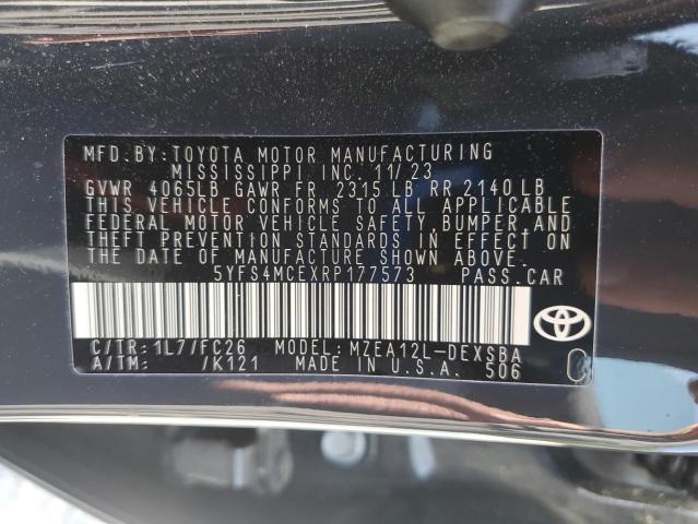 5YFS4MCEXRP177573 - 2024 TOYOTA COROLLA SE GRAY photo 12