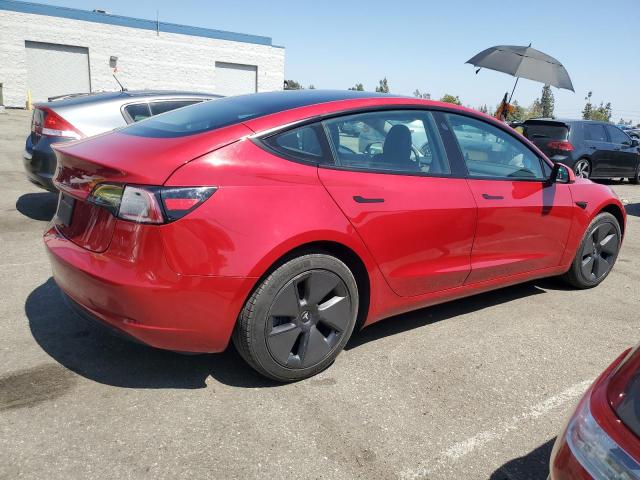 5YJ3E1EA5PF454651 - 2023 TESLA MODEL 3 BURGUNDY photo 3