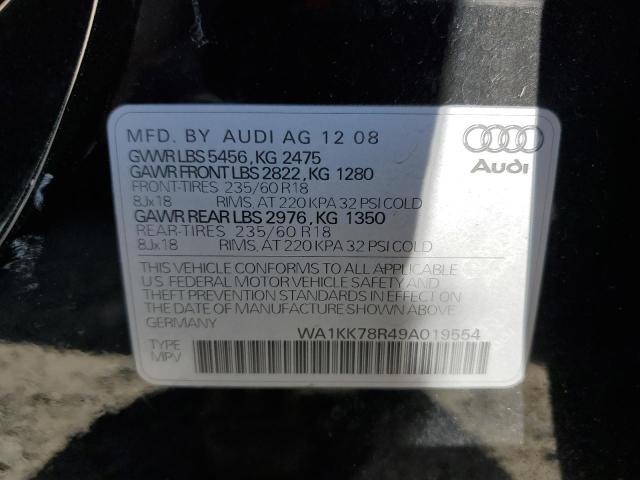 WA1KK78R49A019554 - 2009 AUDI Q5 3.2 BLACK photo 13