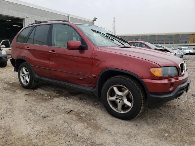 5UXFA53522LP40788 - 2002 BMW X5 3.0I RED photo 4