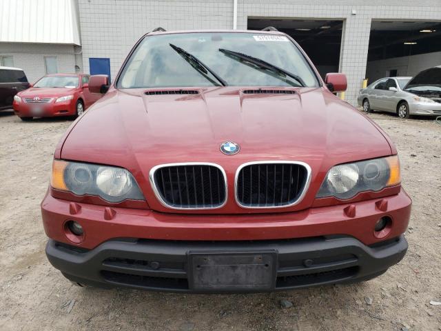 5UXFA53522LP40788 - 2002 BMW X5 3.0I RED photo 5