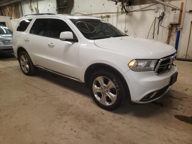 1C4RDJDGXEC502481 - 2014 DODGE DURANGO LIMITED WHITE photo 1