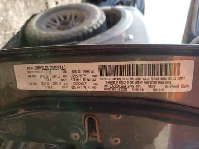 3C6UR5KL8DG610748 - 2013 RAM 2500 LARAMIE GRAY photo 12