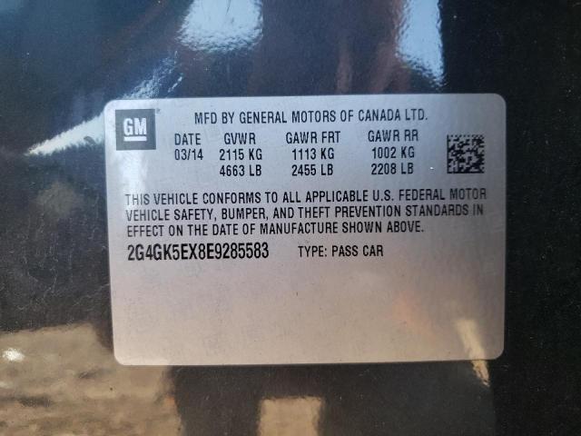 2G4GK5EX8E9285583 - 2014 BUICK REGAL 黑色 照片 10