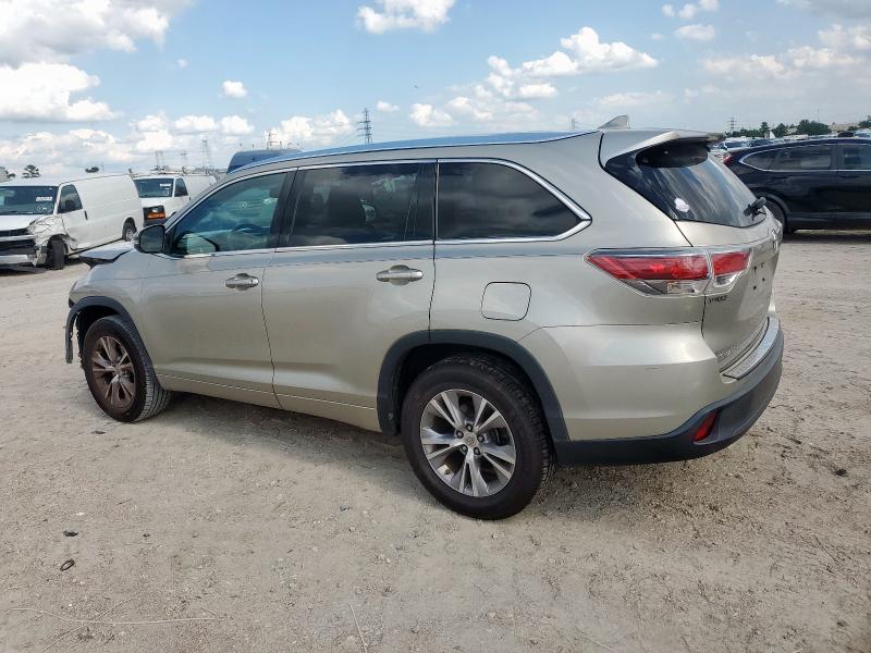 5TDKKRFHXES009393 - 2014 TOYOTA HIGHLANDER XLE BEIGE photo 2