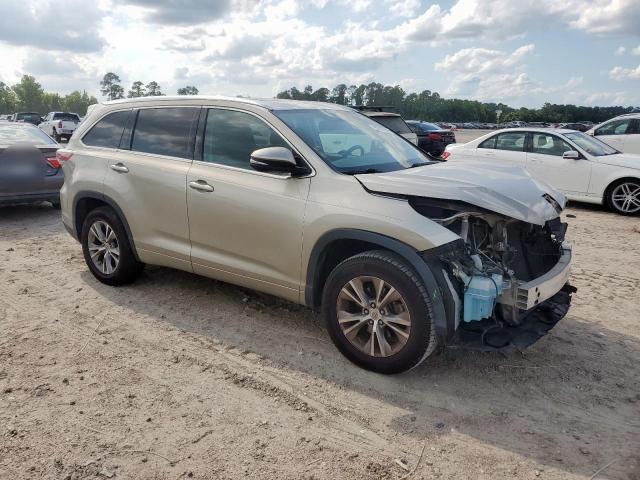 5TDKKRFHXES009393 - 2014 TOYOTA HIGHLANDER XLE BEIGE photo 4
