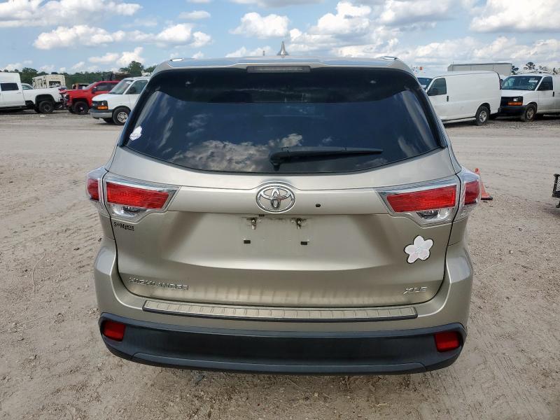 5TDKKRFHXES009393 - 2014 TOYOTA HIGHLANDER XLE BEIGE photo 6