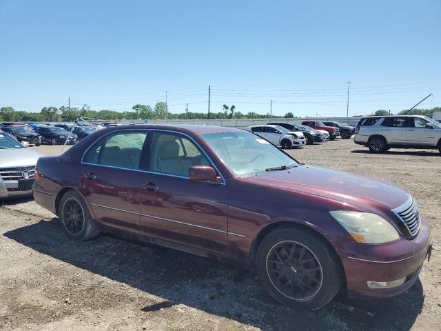 JTHBN36F940160504 - 2004 LEXUS LS 430 MAROON photo 4