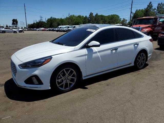 5NPE34ABXKH807412 - 2019 HYUNDAI SONATA LIMITED TURBO WHITE photo 1