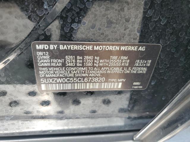 5UXZW0C55CL673820 - 2012 BMW X5 XDRIVE35D შავი ფოტო 13
