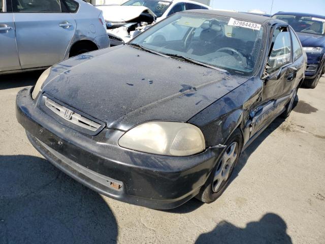 1HGEJ6223WL043504 - 1998 HONDA CIVIC DX BLACK photo 1