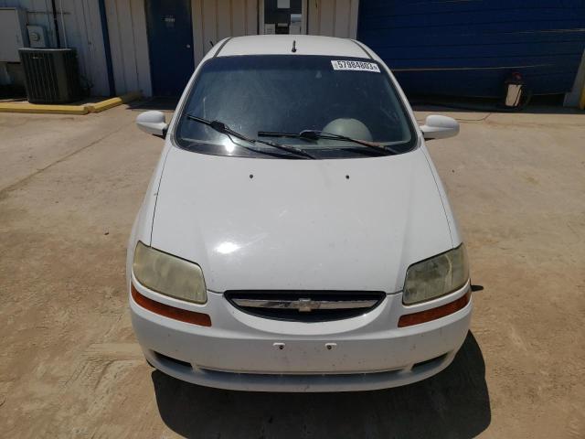 KL1TD62615B292346 - 2005 CHEVROLET AVEO BASE WHITE photo 5