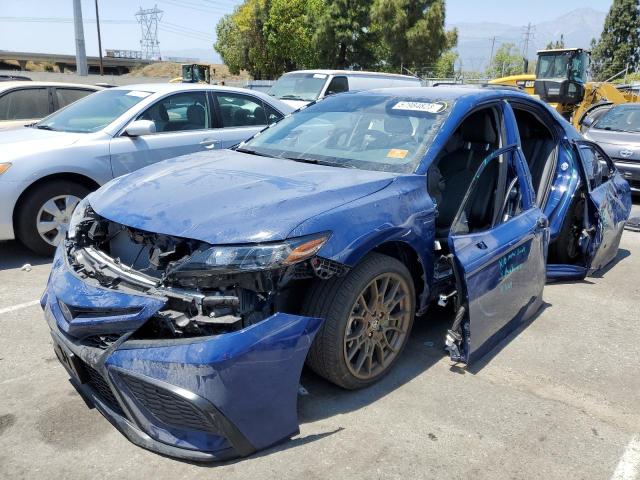 4T1G11AK5PU105388 - 2023 TOYOTA CAMRY SE NIGHT SHADE BLUE photo 1