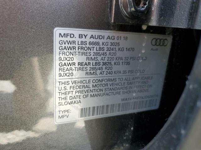 WA1VAAF7XJD029779 - 2018 AUDI Q7 PRESTIGE 灰色 照片 13