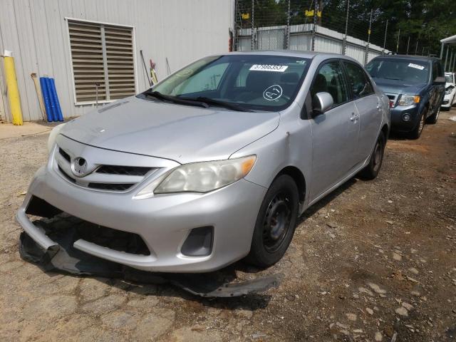 2T1BU4EE4BC581780 - 2011 TOYOTA CORROLLA BASE SILVER photo 1