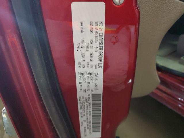 2C4RC1CG7FR573232 - 2015 CHRYSLER TOWN & COU TOURING L MAROON photo 13