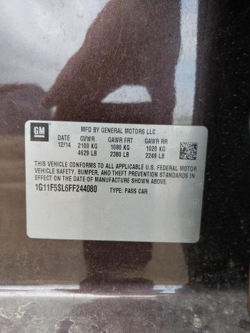 1G11F5SL6FF244080 - 2015 CHEVROLET MALIBU LTZ ყავისფერი ფოტო 12