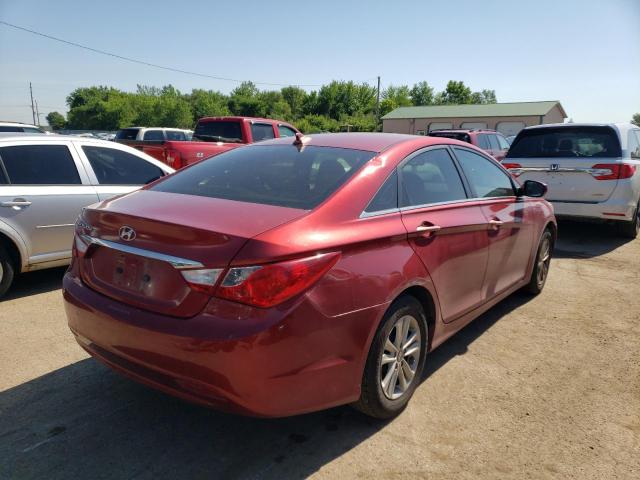 5NPEB4AC2CH403534 - 2012 HYUNDAI SONATA GLS RED photo 4