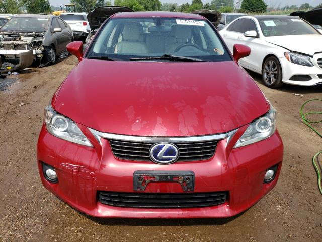 JTHKD5BH5C2054639 - 2012 LEXUS CT 200 RED photo 5