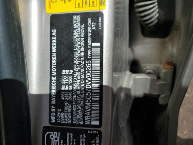 WBAVM5C57DVV90265 - 2013 BMW X1 XDRIVE35I SILVER photo 13