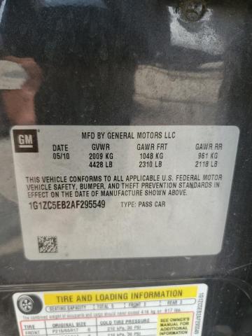 1G1ZC5EB2AF295549 - 2010 CHEVROLET MALIBU 1LT CHARCOAL photo 12