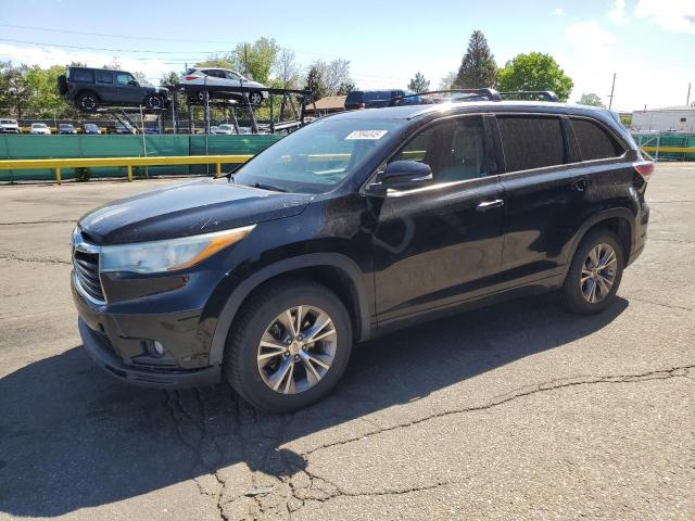 5TDKKRFH9FS111639 - 2015 TOYOTA HIGHLANDER XLE BLACK photo 1