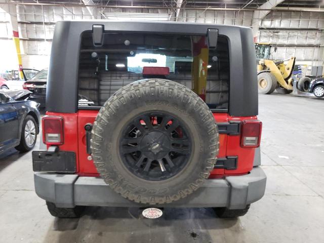 1J4FA24147L143672 - 2007 JEEP WRANGLER X RED photo 6