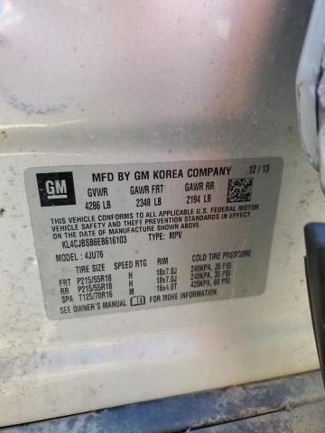 KL4CJBSB6EB616103 - 2014 BUICK ENCORE CONVENIENCE 银色 照片 13