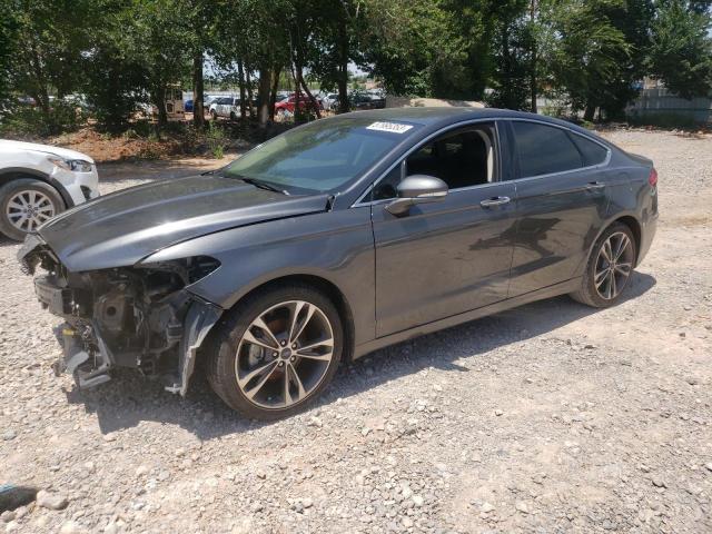 3FA6P0D90KR186811 - 2019 FORD FUSION TITANIUM GRAY photo 1