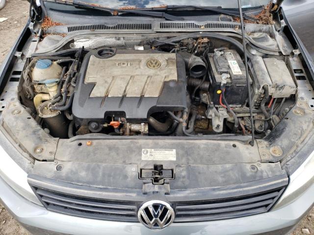 3VWLL7AJ9CM078537 - 2012 VOLKSWAGEN JETTA TDI GRAY photo 11