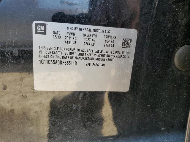 1G11C5SA6DF355118 - 2013 CHEVROLET MALIBU 1LT 灰色 照片 12