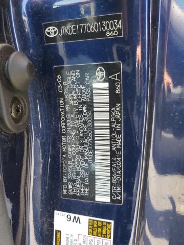 JTKDE177060130034 - 2006 TOYOTA SCION TC 蓝色 照片 12