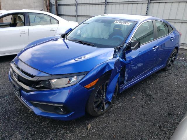 2HGFC2F84KH551798 - 2019 HONDA CIVIC SPORT BLUE photo 1