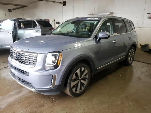 5XYP6DHC2MG156768 - 2021 KIA TELLURIDE S BLUE photo 1