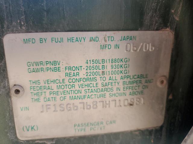 JF1SG67687H710881 - 2007 SUBARU FORESTER 2.5X LL BEAN GREEN photo 13