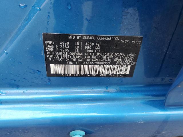 4S3GKAL65P3606353 - 2023 SUBARU IMPREZA SPORT 蓝色 照片 13