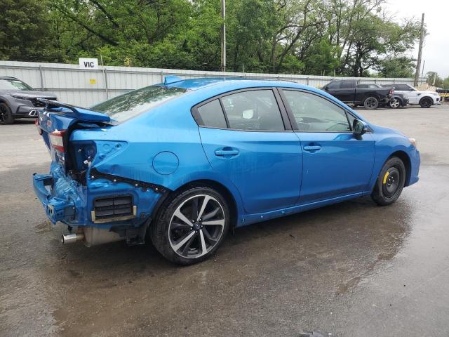 4S3GKAL65P3606353 - 2023 SUBARU IMPREZA SPORT 蓝色 照片 3