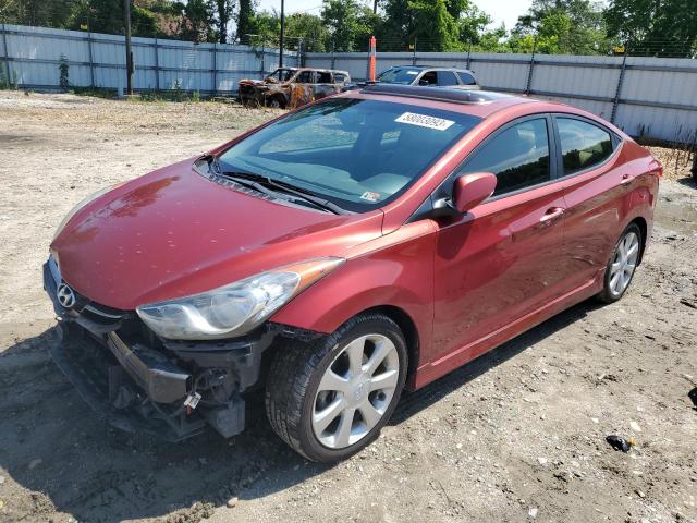 5NPDH4AE7DH264272 - 2013 HYUNDAI ELANTRA GLS RED photo 1