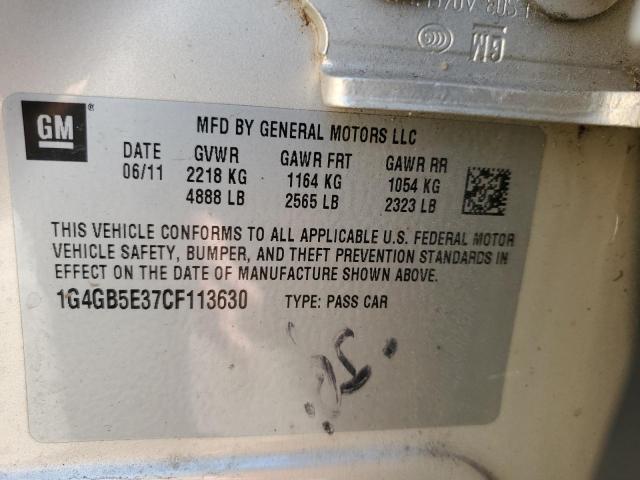 1G4GB5E37CF113630 - 2012 BUICK LACROSSE CONVENIENCE 米色 照片 12