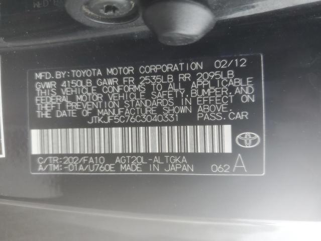 JTKJF5C76C3040331 - 2012 TOYOTA SCION TC Qara foto 12