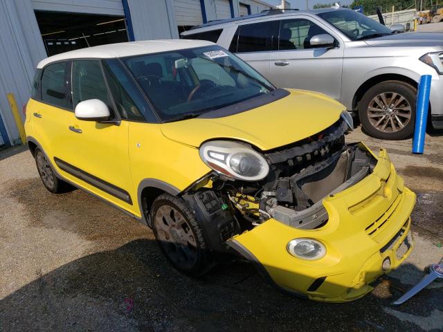 ZFBCFADH5EZ010076 - 2014 FIAT 500L TREKKING YELLOW photo 4