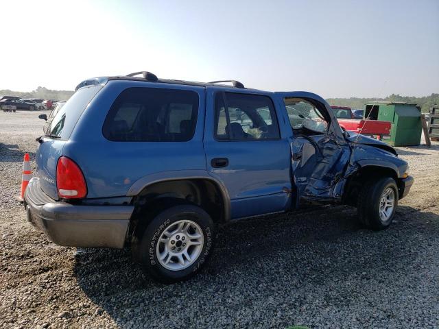 1B4HR38N82F209770 - 2002 DODGE DURANGO SPORT BLUE photo 3