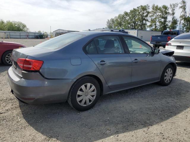 3VW2K7AJ6FM280769 - 2015 VOLKSWAGEN JETTA BASE GRAY photo 3
